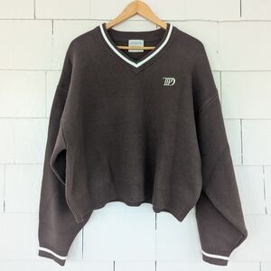 New! Taylor Swift Brown TTPD Tortured Poets Department Cropped Sweater Large